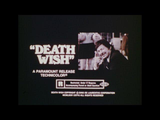 Death Wish 1974 High Definition 60 sec TV Spot Trailer Charles Bronson Hope Lange