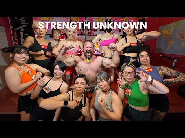 STRONGMAN GETS SLAPPED BY MUSCLE GIRLS IN JAPAN - Strength Unknown