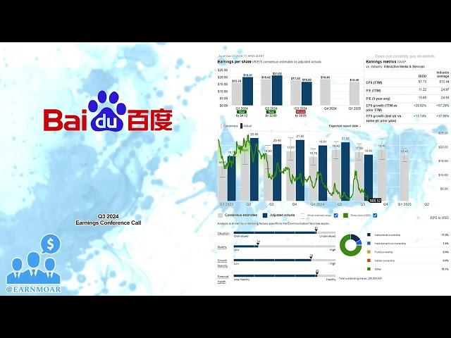 $BIDU Baidu Q3 2024 Earnings Conference Call