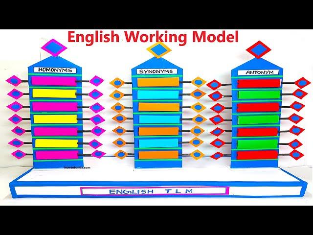 english working model on synonyms - autonyms - homonyms - english tlm - diy | howtofunda