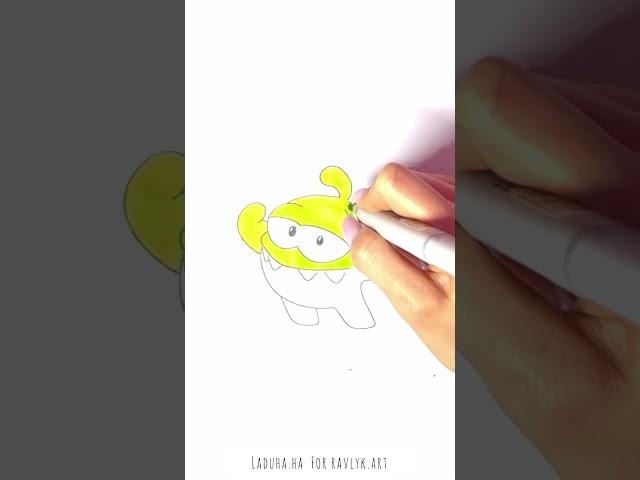  ️ Drawing Made Simple  Learn to Draw Om Nom from Cut the Rope #shorts #drawing #RavlykArt