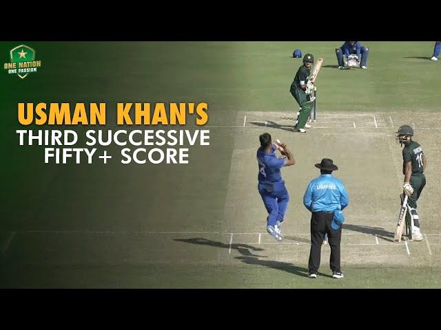 Usman Khan's Third Successive 50+ Score | Pakistan U19 vs Afghanistan U19 | 50-Over Tri-Series, 2024