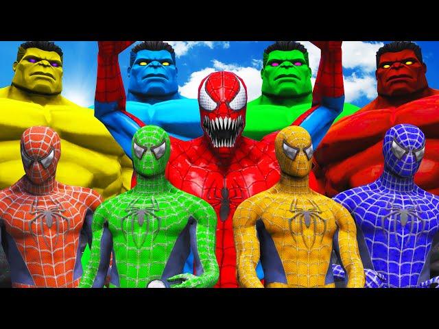 TEAM SPIDER-MAN & TEAM HULK VS SPIDERMAN DOPPELGANGER - EPIC SUPERHEROES BATTLE