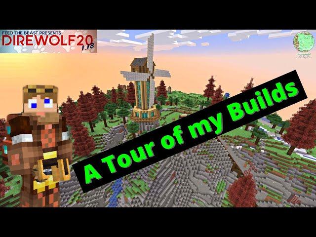 Village Tour of my Modded World | Direwolf20 1.18 Modded Minecraft