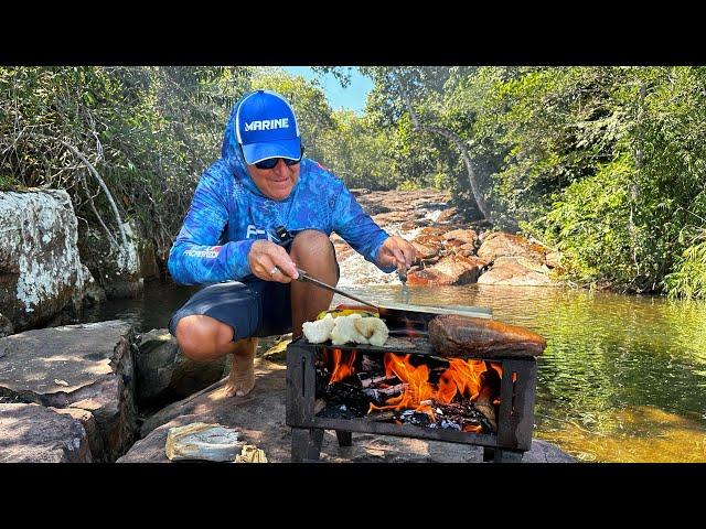 PESCARIA E ALMOÇO NA CACHOEIRA