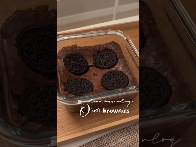 BEST fudgy oreo brownies || easy dessert recipes #shorts #food #cooking #dessert