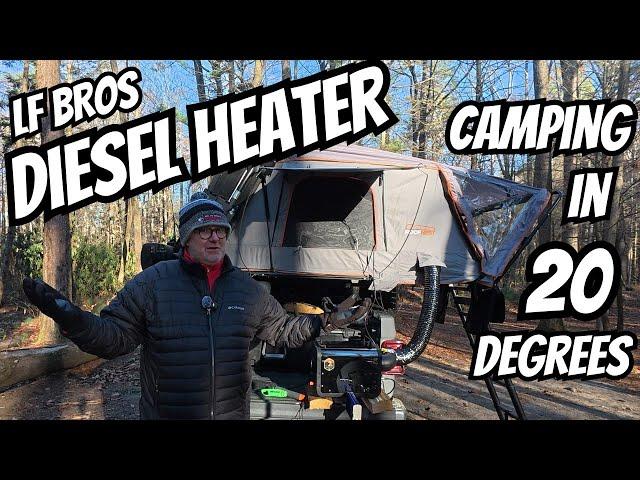 Winter Camping with LF Bros N2 Pro Diesel Heater in 20 Degrees.  How did it do?