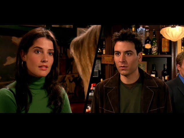 how i met your mother ted sees ROBIN for the first time