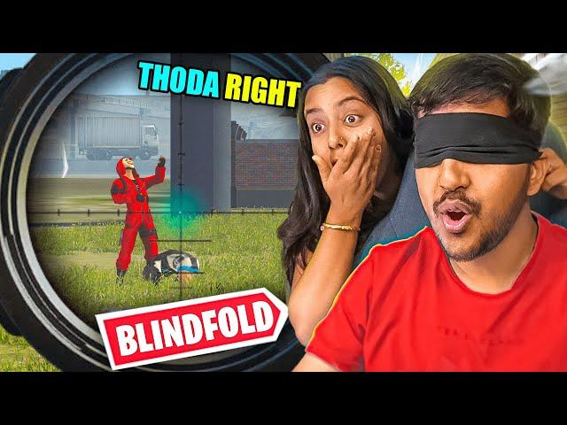 BLINDFOLD CHALLENGE WITH MY WIFE IN FREE FIRE  VERY FUNNY