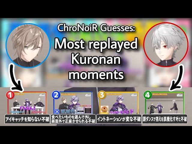 chronoir guesses: most replayed kuronan moments | Nijisanji eng subs