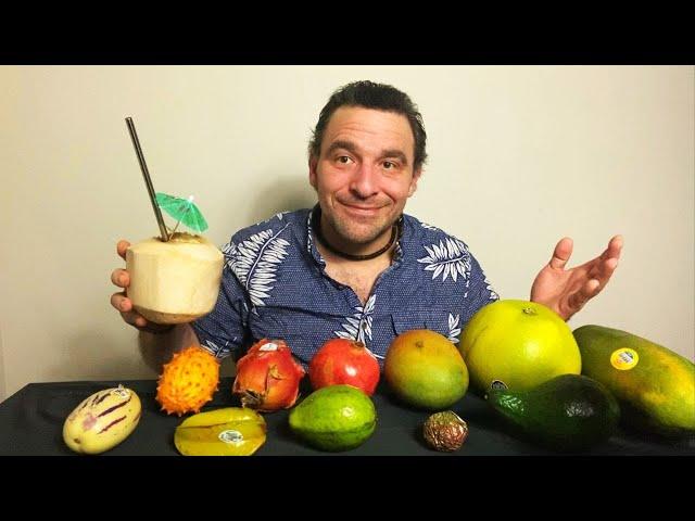 ASMR-Trying Exotic Fruits