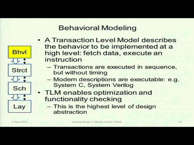 Analog Design in Deeply Scaled CMOS