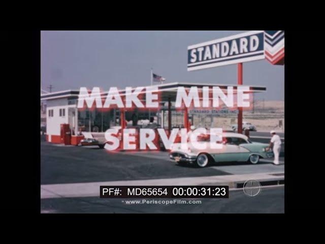 1950s SERVICE STATION FILM    STANDARD OIL COMPANY of CALIFORNIA   "MAKE MINE SERVICE" MD65654