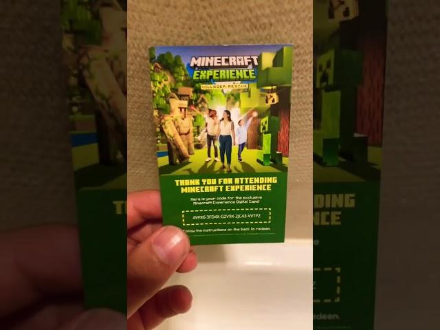 So i went to the london minecraft experience in london and minecraft gave me a cape code #viral #fyp