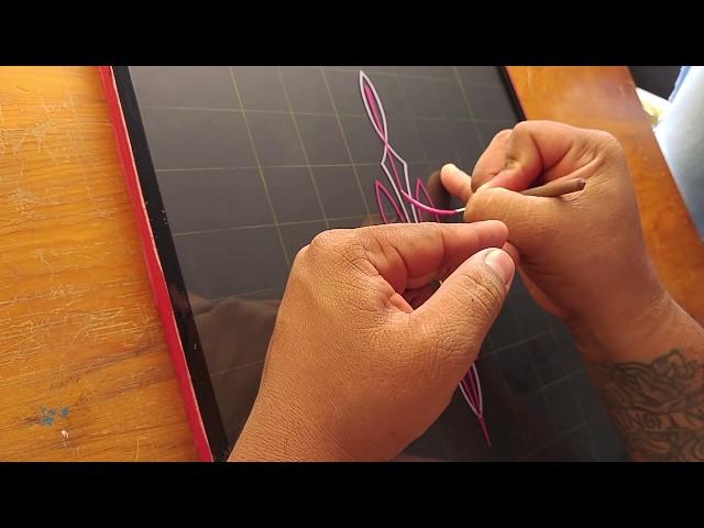 How to Pinstripe: Simple Pinstriping Design #18