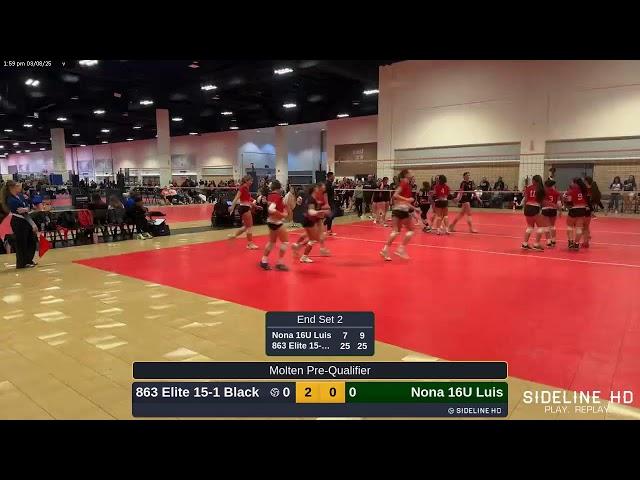 Nona Volleyball Lu @ 863 Elite 15-1 Black (2025.03.08)