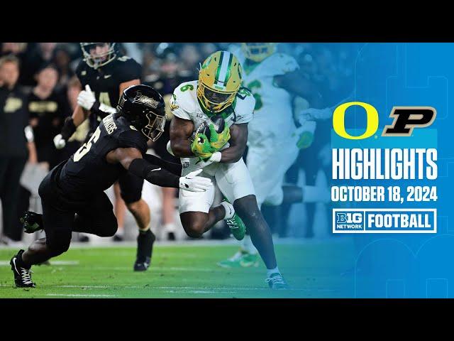 Oregon at Purdue | Highlights | Big Ten Football | 10/18/2024