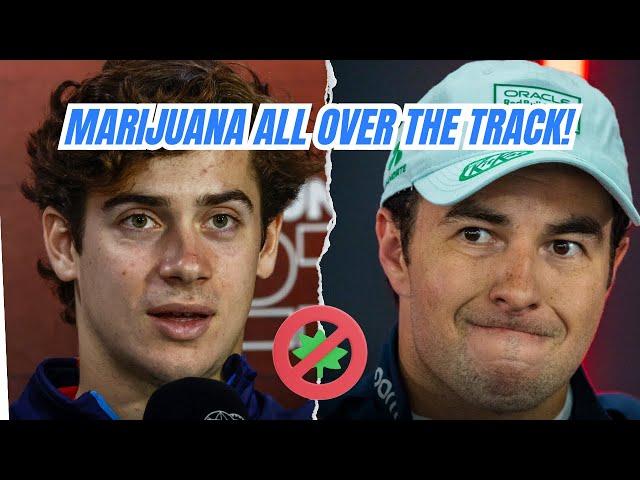 Sergio Perez and Franco Colapinto COMPLAIN about the Marijuana Smell at Las Vegas Track