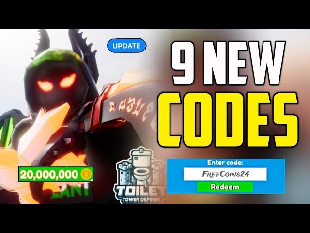 NEW! - WORKING - TOILET TOWER DEFENSE ROBLOX CODES 2024 - TOILET TOWER DEFENSE CODE