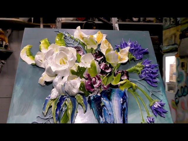 Justin Gaffrey begins painting flowers again!