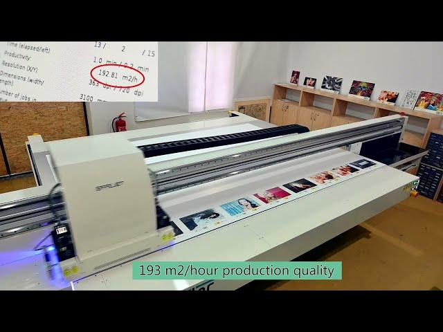 EffeJet 3,2 x 2,1m wide format Flatbed UV LED printer