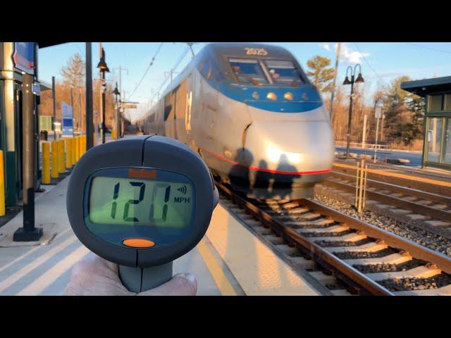 The Fastest TRAINS in America: Radar Gun Speed Tested 120+ mph