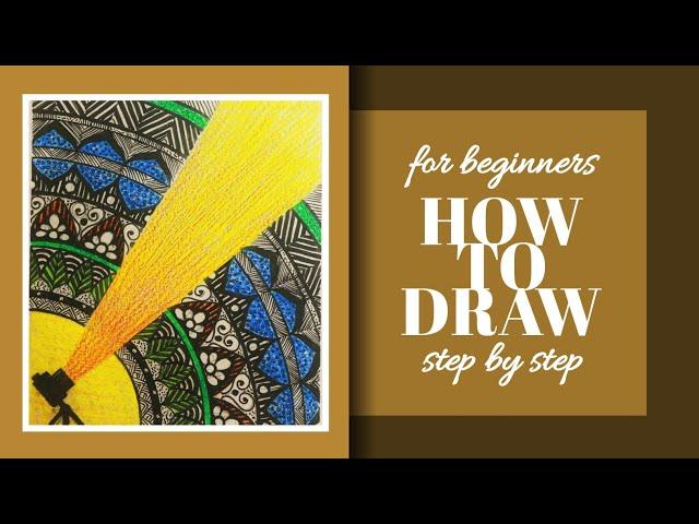 how to draw Mandala Art | National Camera Day drawing | step by step