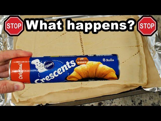 What happens.. If you cook Pillsbury Crescent Rolls flat?