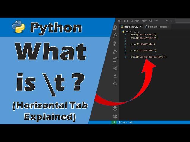 What is \t (backslash t)? Tab Escape Sequence Character Explained.