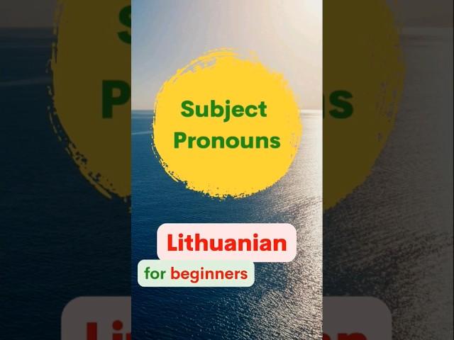 #Lithuanian for beginners #Lithuanian language #Personal pronouns