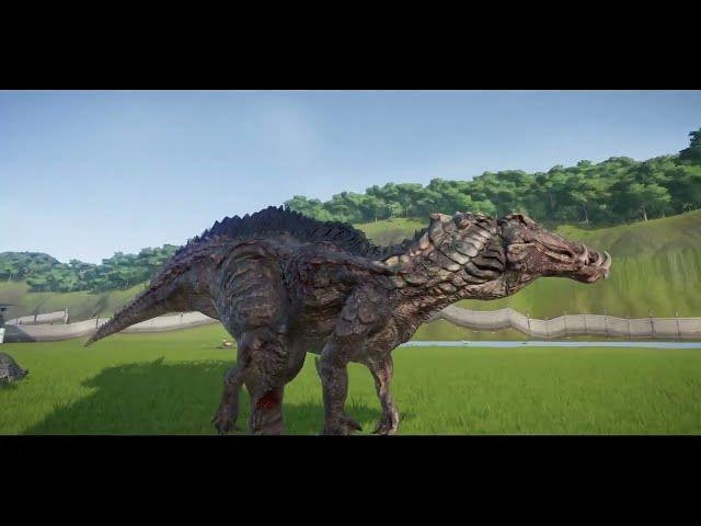 Dracodentitan vs Batman Indominus rex vs Yellow Tyrannosaurus Rex vs Giganotosaurus Dinosaur fight