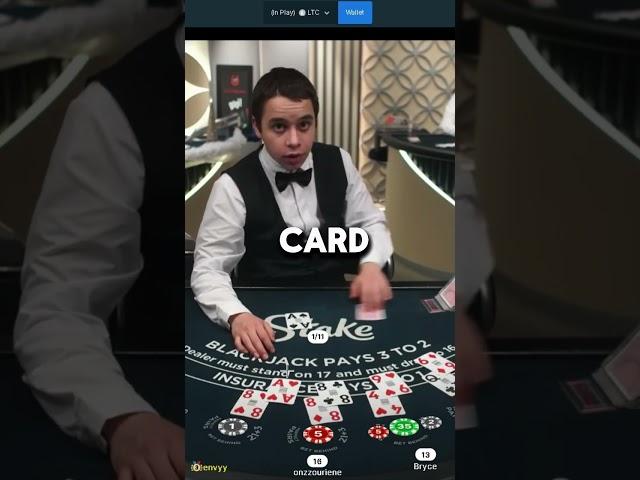 What the dealer doin…                  #casino #stake #blackjack #gambling #funny #onlinegambling