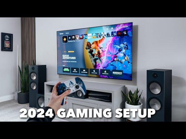 My 2024 Gaming Setup & Living Room Tour!