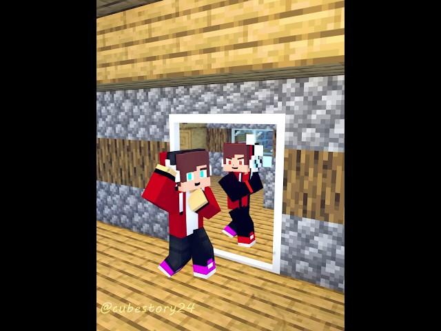 JJ and Mikey: When You Think It's Okay = ️#shorts #cubestory #minecraft