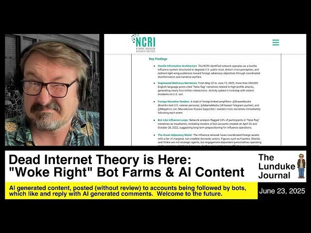 Dead Internet Theory is Here: "Woke Right" Bot Farms & AI Content
