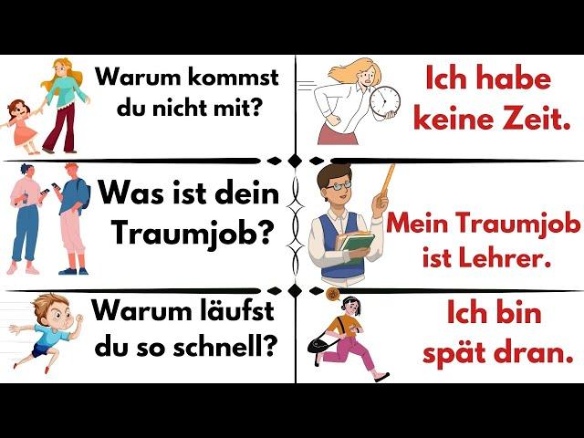 150 Essential Phrases: How to Ask and Answer in German for Beginners A1-A2