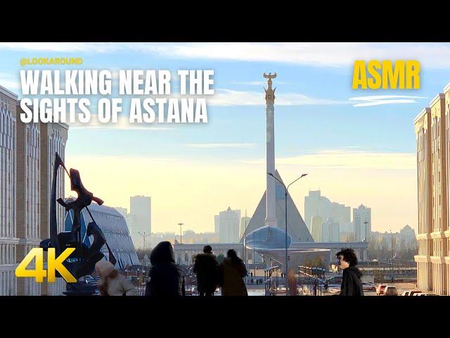 [4K] Walking near the sights of Astana Kazakhstan | ASMR No talking Video Walks