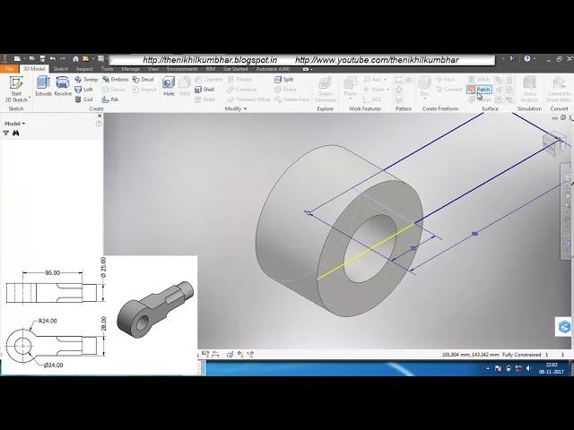 Knuckel Joint Assembly _ Part 1 - EYE END by Autodesk Inventor 2017