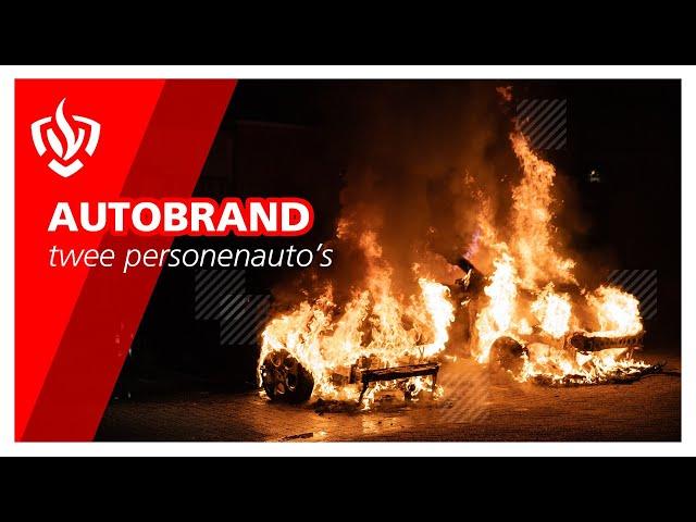 Prio 1: Autobrand - twee personenauto's in brand | Brandweer Haastrecht