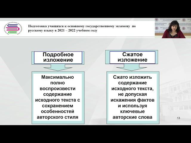 Подготовка к основному государственному экзамену 2021-2022 по русскому языку