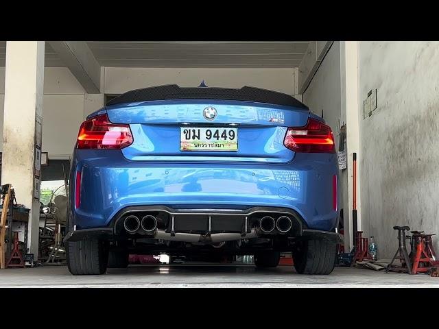 BMW 2 series เครื่อง N20 กับชุด Downpipe สูตรที่ร้าน และชุดท่อคู่ออกซ้าย + ขวา