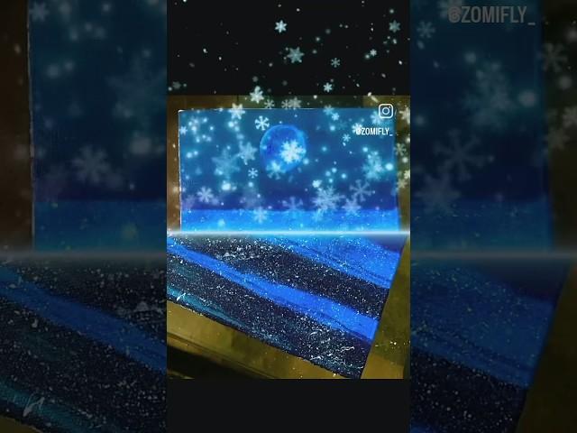 magical night painting  #youtubeshorts #acrylicscenery