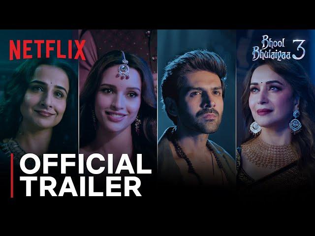 Bhool Bhulaiyaa 3 | Official Trailer | Kartik A, Triptii D, Vidya B, Madhuri D | Netflix India