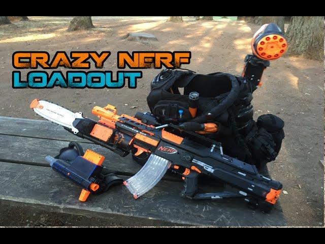 INSANE NERF LOADOUT! Ire Stampede ECS-18, Shoulder Blaster, Underarm Rampage! | Walcom S7