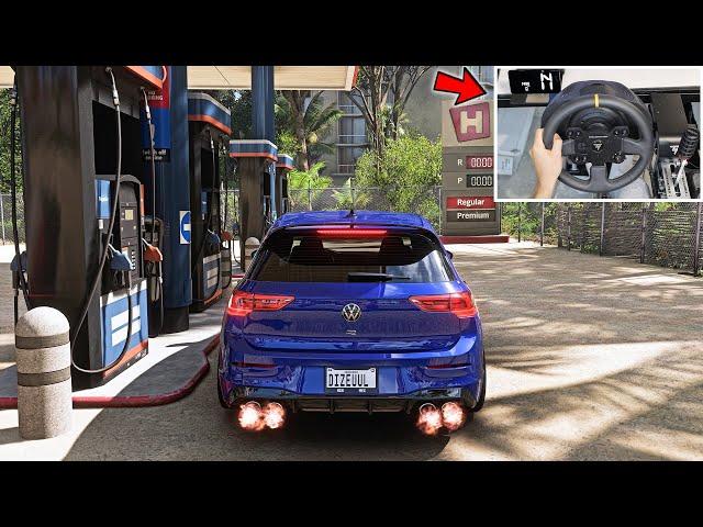 Forza Horizon 5 - VOLKSWAGEN GOLF 8 R | Steering Wheel Gameplay