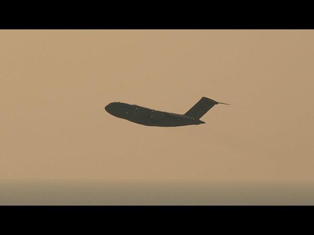 CC177 Globemaster III take off from Nice Côte d'Azur