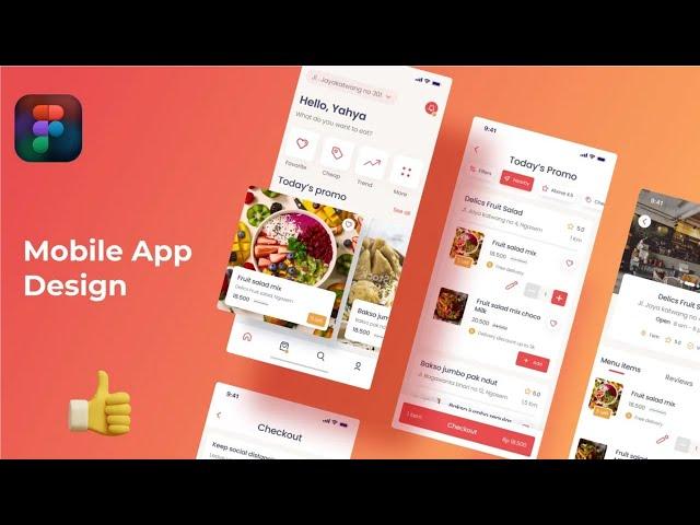 Food App Figma Mobile App UI UX Design Tutorial