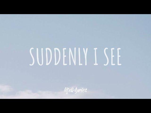 KT Tunstall - Suddenly I See ( lyrics video)