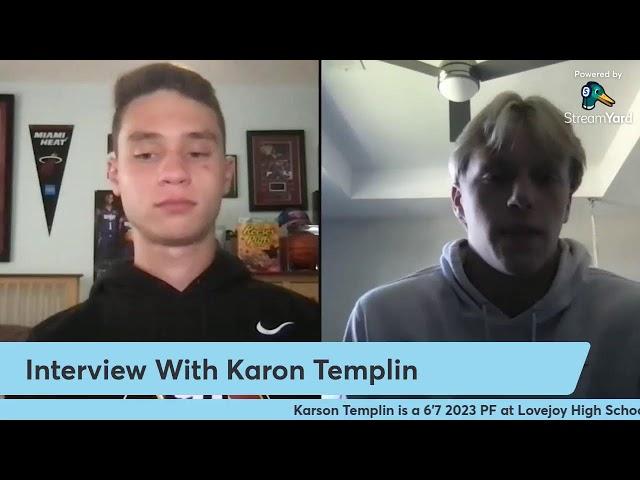 Interview With Karson Templin