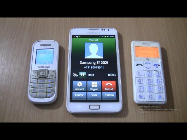 Incoming call & Outgoing call at the Same Time Samsung Galaxy Note 1 White+1200M+FLY Ezzy 2